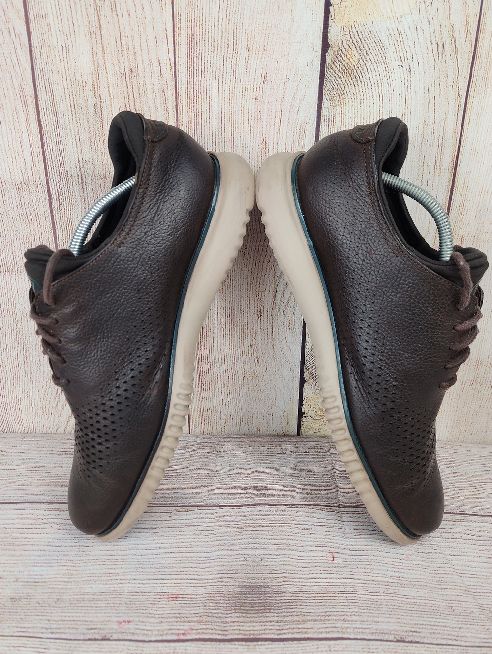 Cole Haan 2.Zerogrand Laser Wingtip Oxford Shoes Mens Size 10.5 Brown Leather - Picture 4 of 9